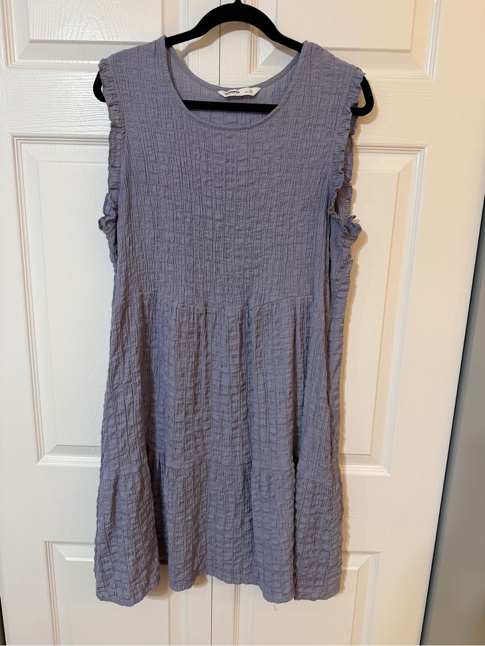 Sonoma Sleeveless Textured Dress in Lavender Gray